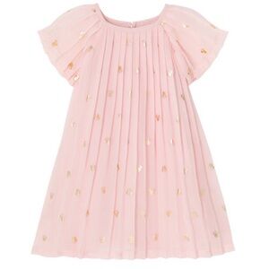 Disney Minnie Mouse Toddler Girls Chiffon Pleated Dress Logo Pink 2T